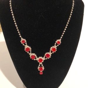 Beautiful Red Hat Society necklace NWOT